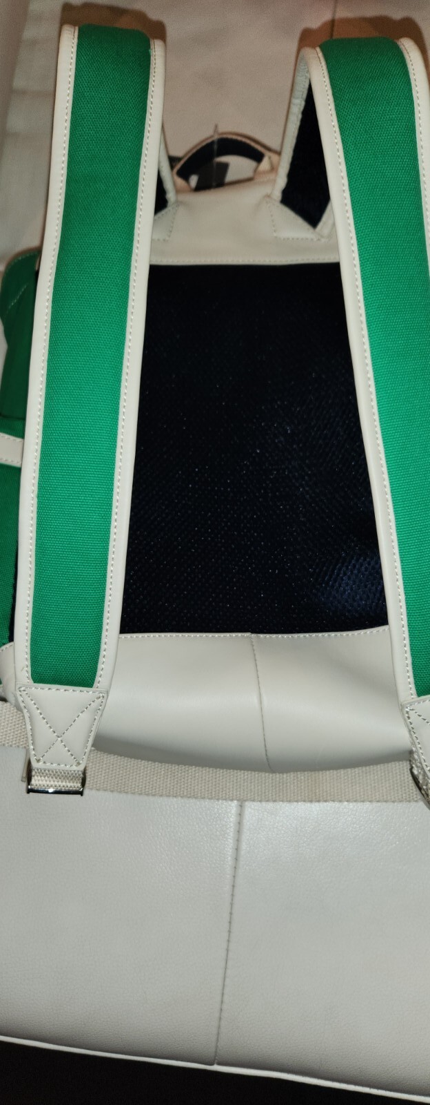 Want Les Essentiels Organic Avalon VEGAN Backpack OFF WHITE/GREEN