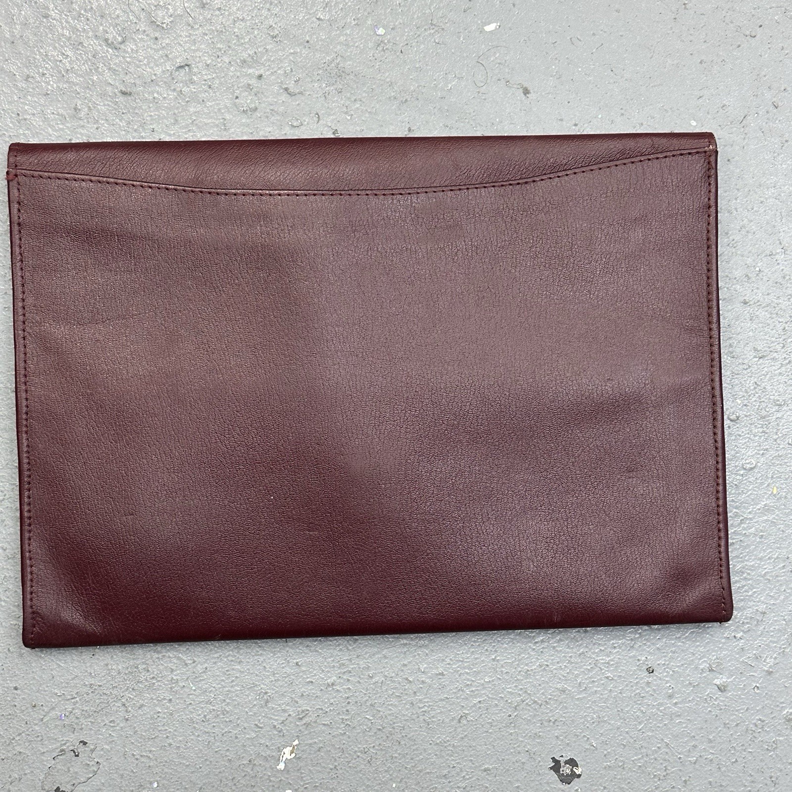 Ernst Leather Portfolio Case Burgundy Mexico Made Folder Briefcase Travel Clutch