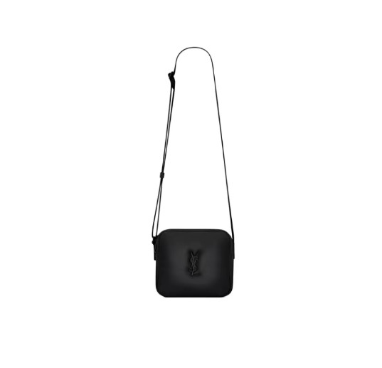 SAINT LAURENT Niki matte leather crossbody bag for men black 7.7*3.1*7.1 in