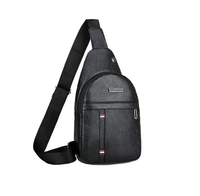 Men Chest Bag New Pu Leather Waterproof Multi Functional Crossbody Bag Fashion