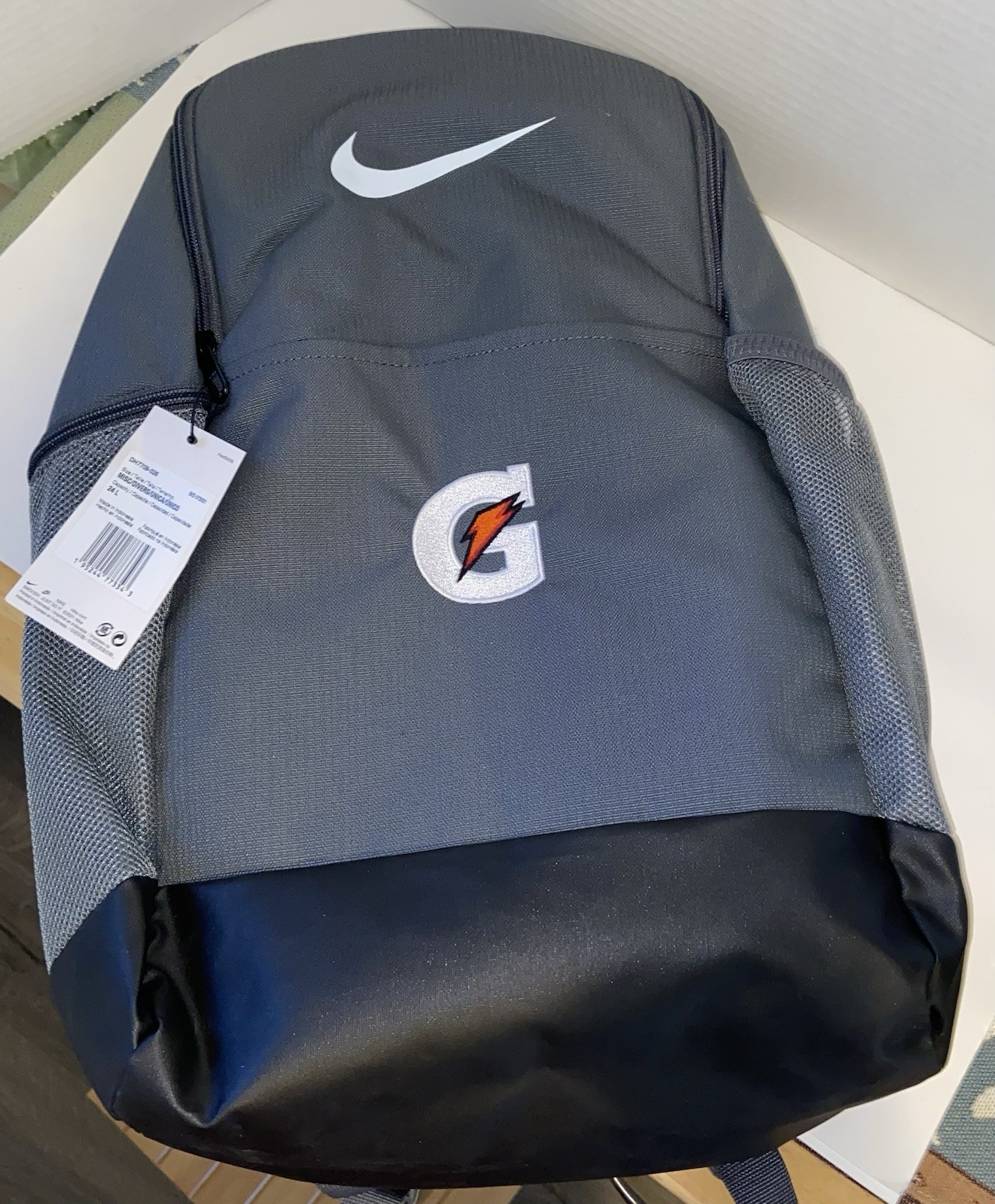 Nike Brasilia Backpack 9.5 training backpack 24L Grey DH7709-026 Gatorade