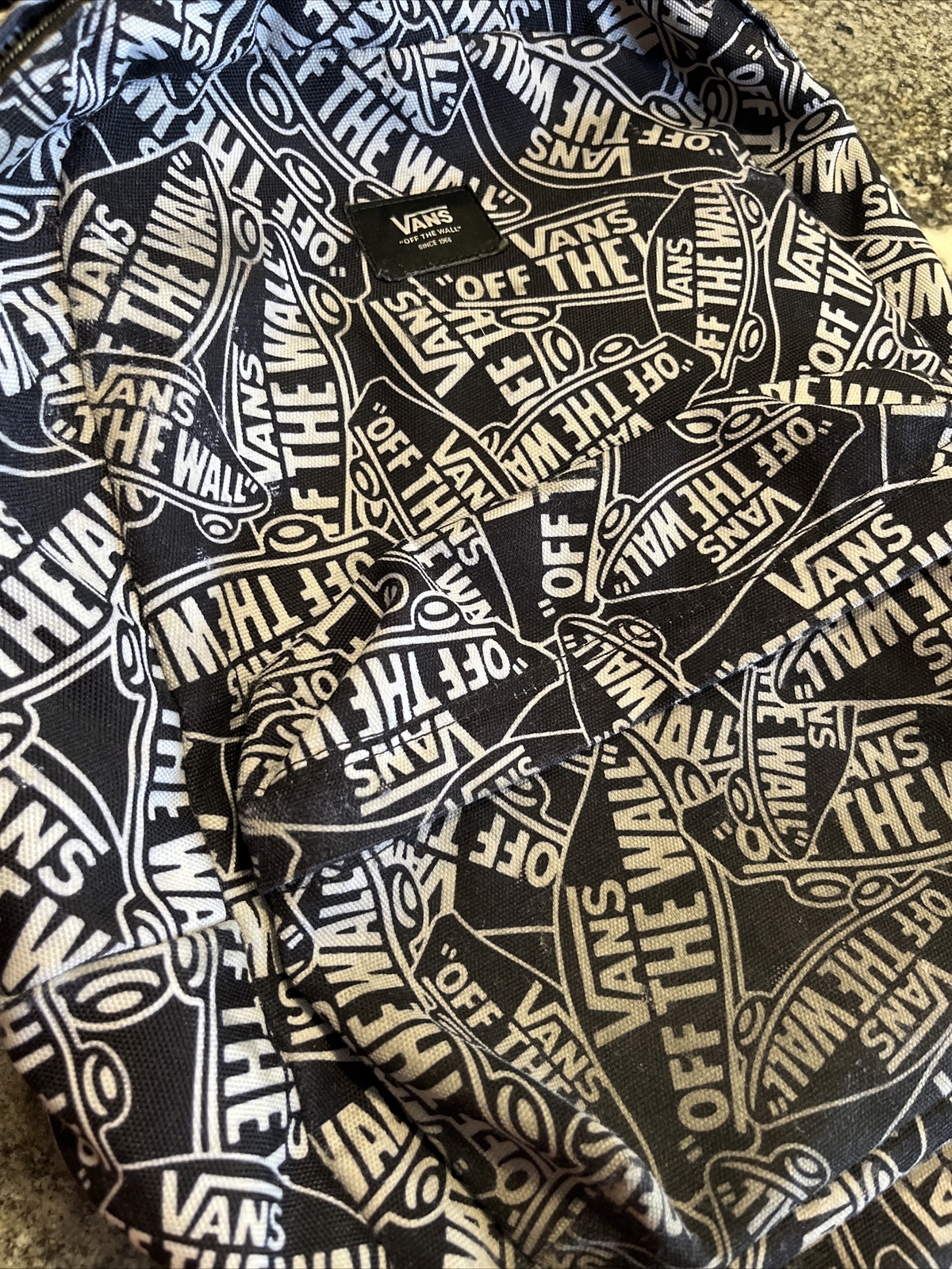 Vans Old Skool lll Off The Wall Black & White Backpack Logo Print