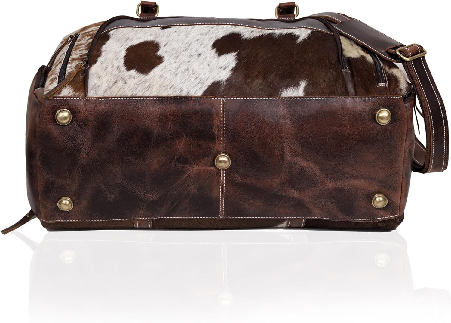 Genuine Leather Weekender Duffel Bag for Men & Women, 22 Inch