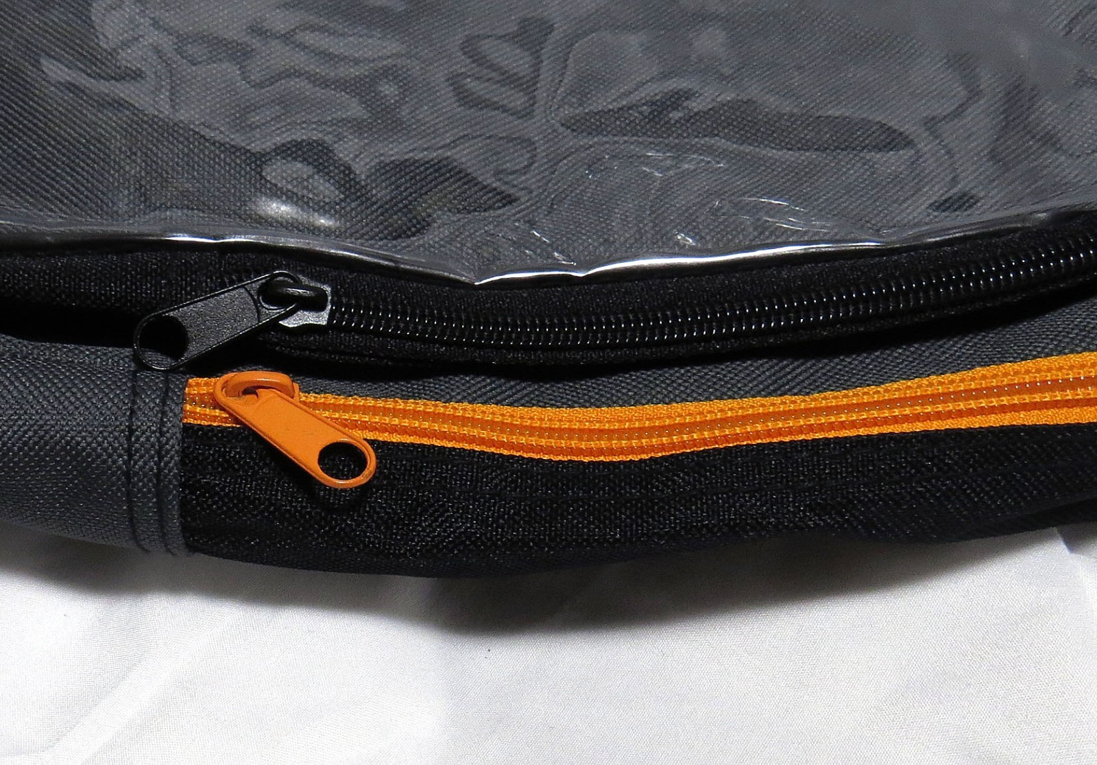 Bell GRAY ORANGE BACKPACK w/ Clear Plastic Pouch Zip Cycling Racing Motorsports