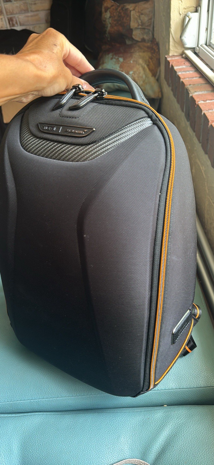 TUMI McLaren Black Zip Backpack Top Handle Adjustable Strap Unisex Adults