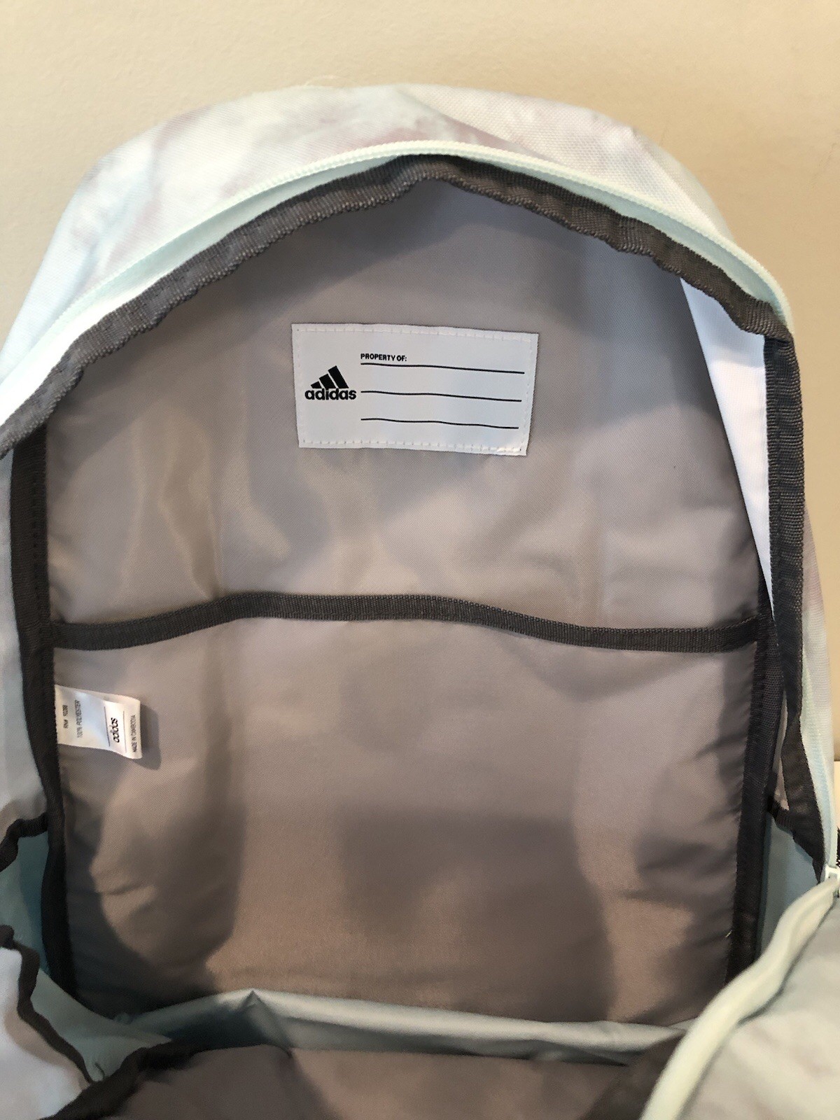 NWT Adidas PrimeTime BackPack Large Bookbag Gym Sandy Blue Grey