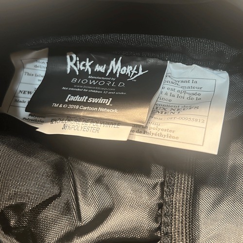 RICK & MORTY Vortex BACKPACK knapsack bag NEW with tags – Adult & Kids Backpack