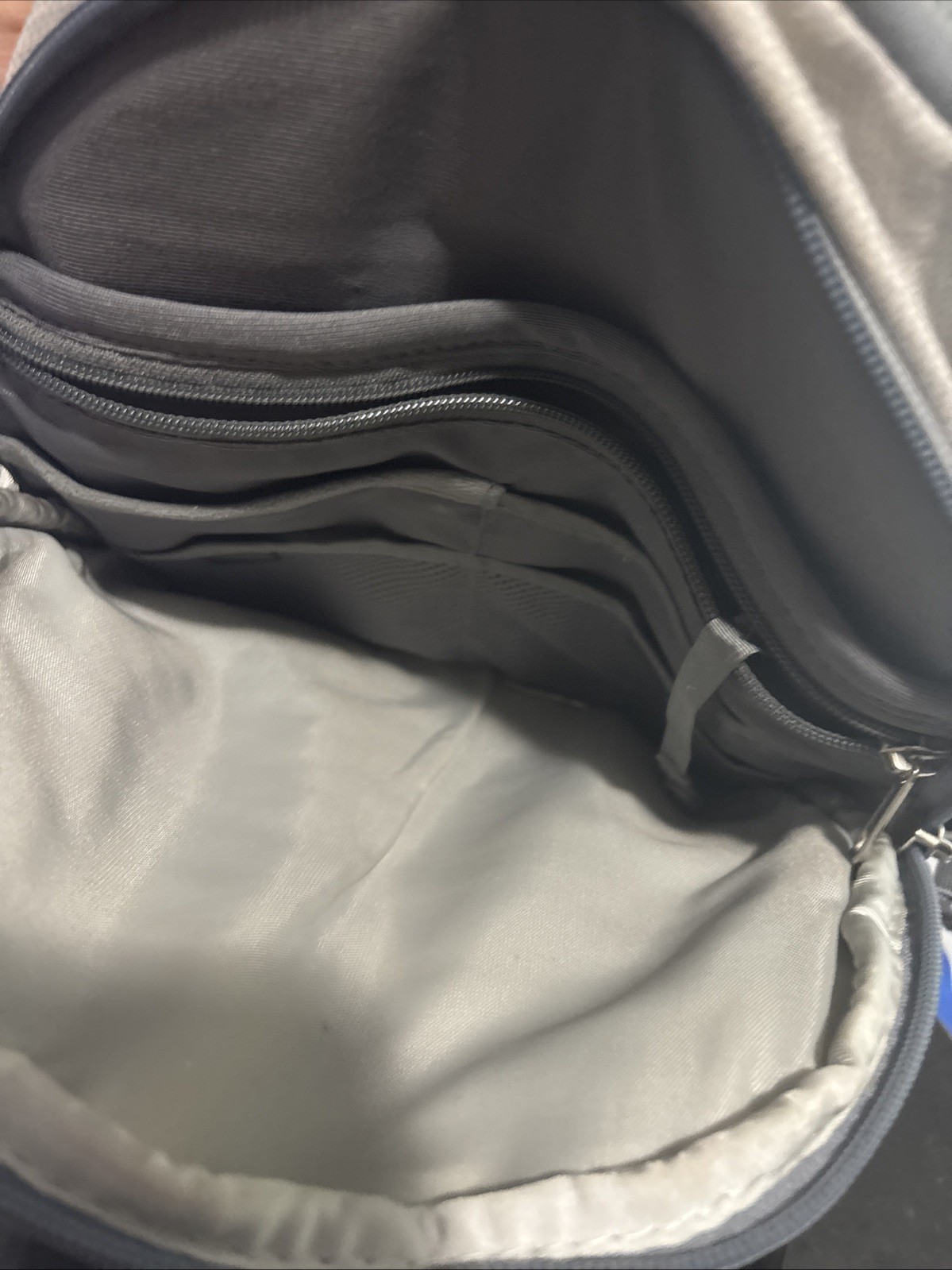 The North Face Backpack Gray Pockets RECON Zip 16” Gray Stains