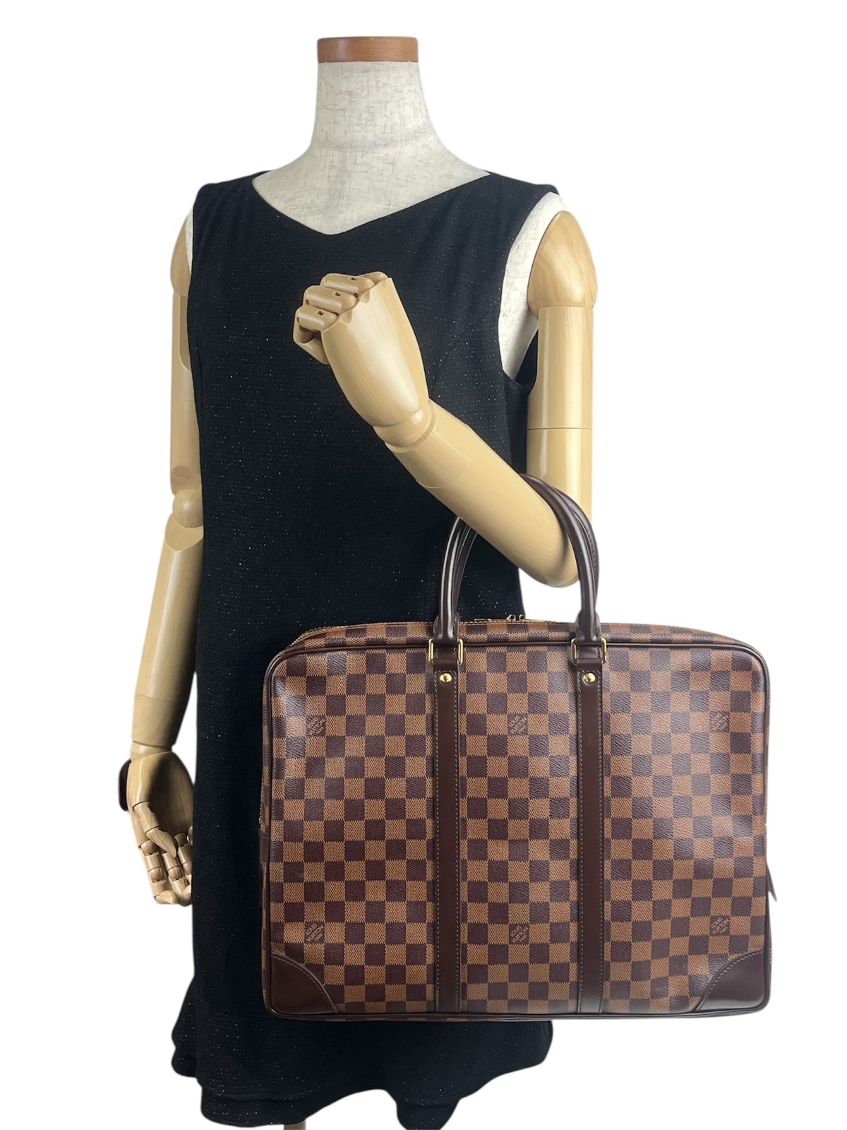 Louis Vuitton Damier Porte Documents Voyage Business Bag N41124 Auth Used