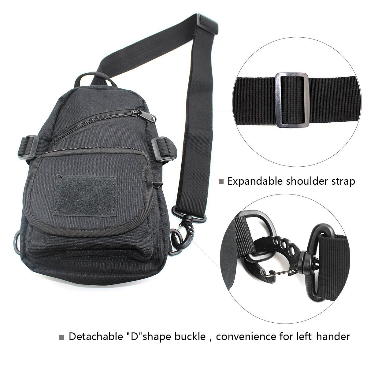 Tactical Mountaineering Sling Pack Molle Shoulder Backpack Chest Crossbody Bags
