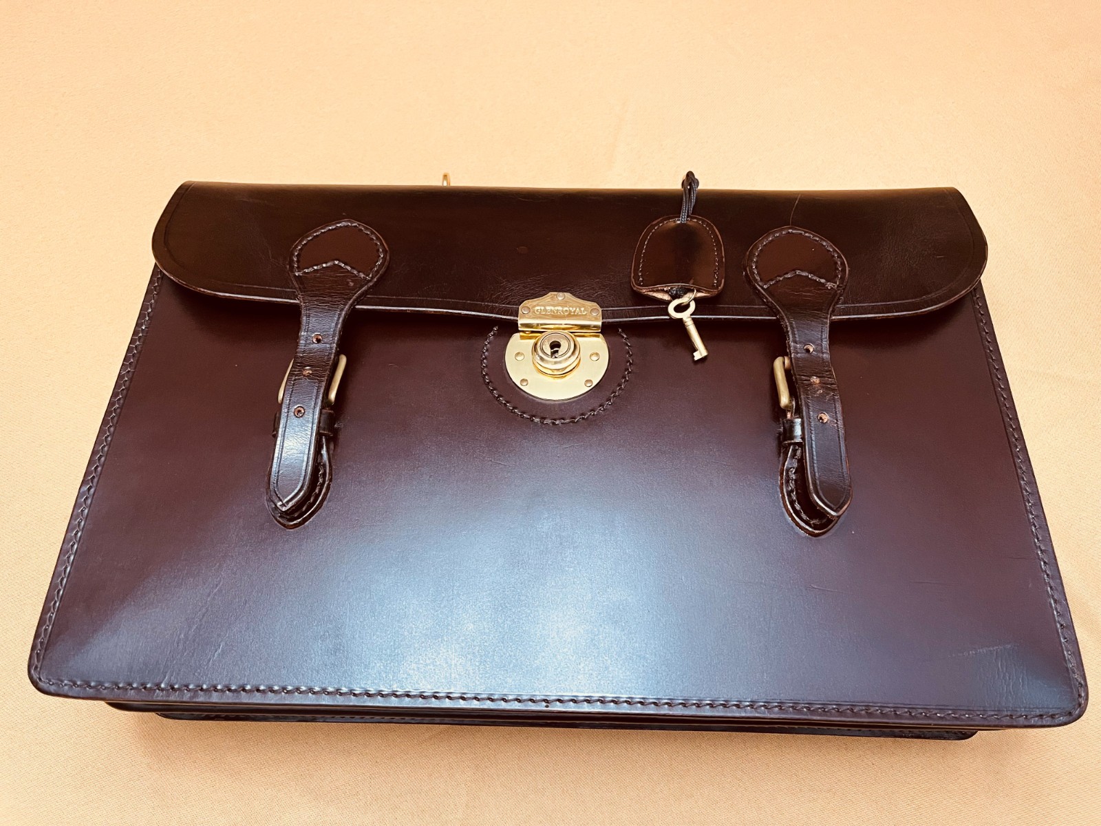 GLENROYAL Dark Brown Bridle Leather Briefcase / Portfolio / Satchel – SCOTLAND
