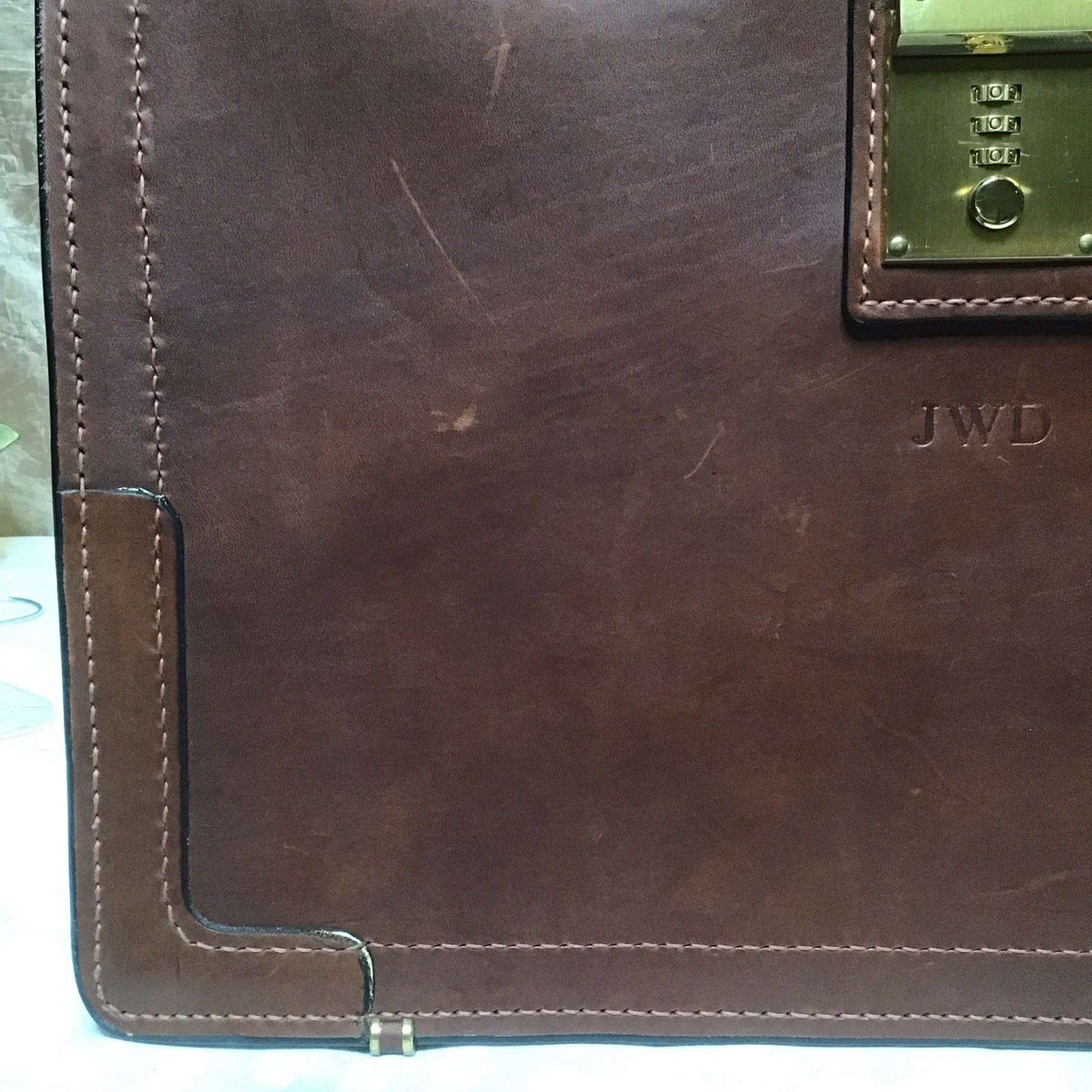 Vintage Leather SCHLESINGER Doctor Attorney Briefcase Attache Bag
