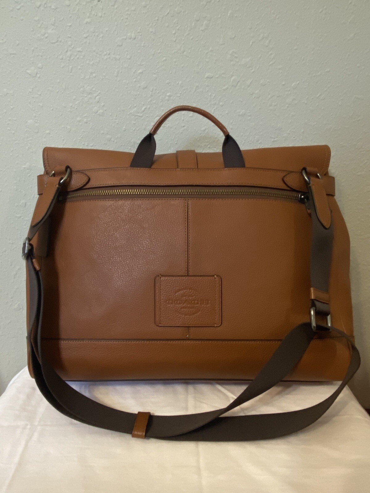 Coach Hudson Saddle Pebbled Leather Messenger Bag