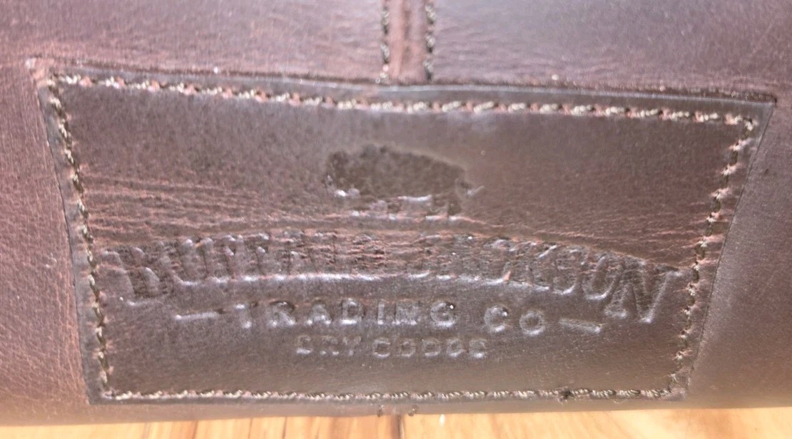 Buffalo Jackson Trading Company Leather Laptop Bag Shoulder Messenger Brown Work