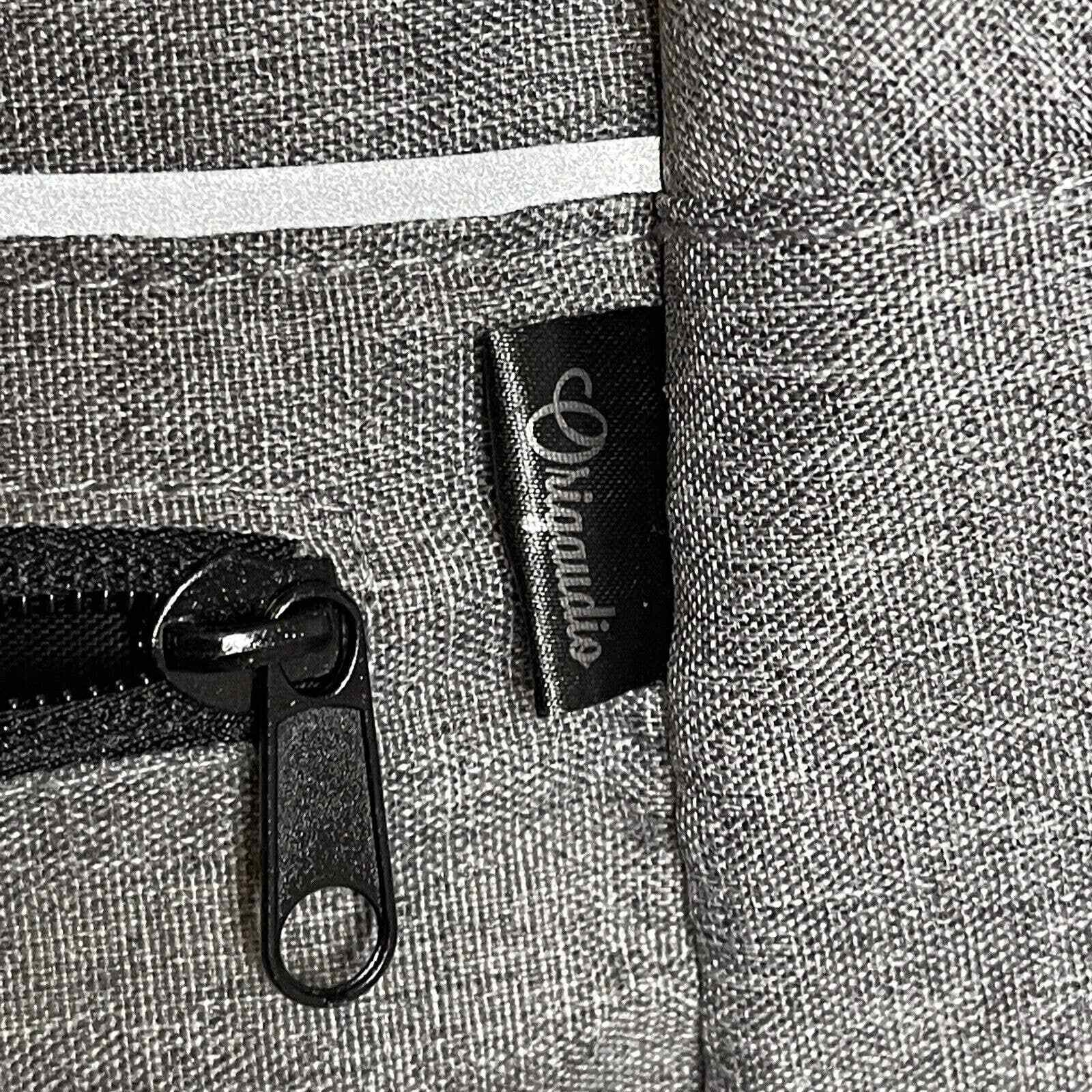 Origaudio Foldable Computer Gray Backpack Zipper Square Rectangular