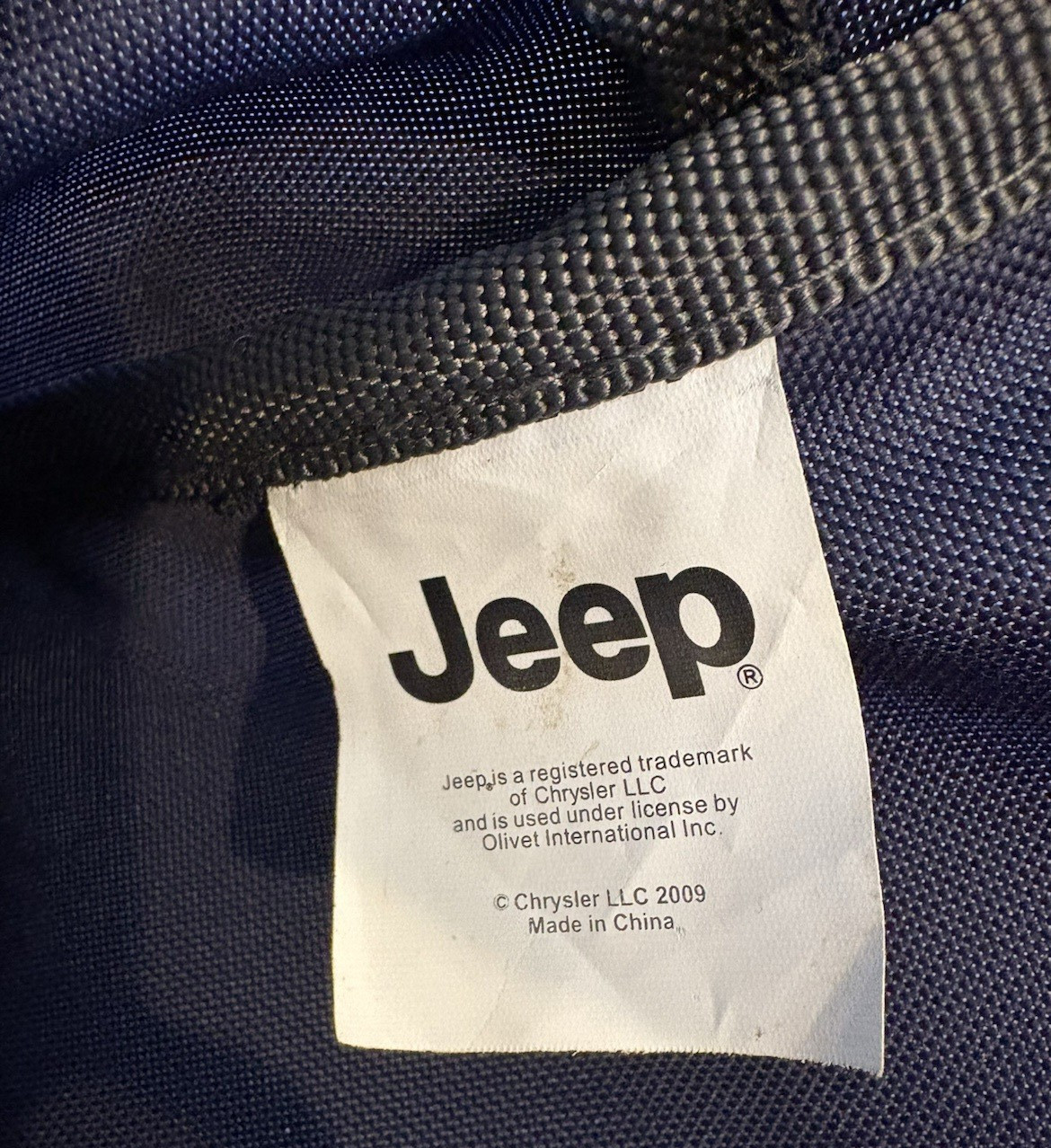 JEEP Authentic Blue Messenger Bag Carry On Travel Tote With Handle Strap