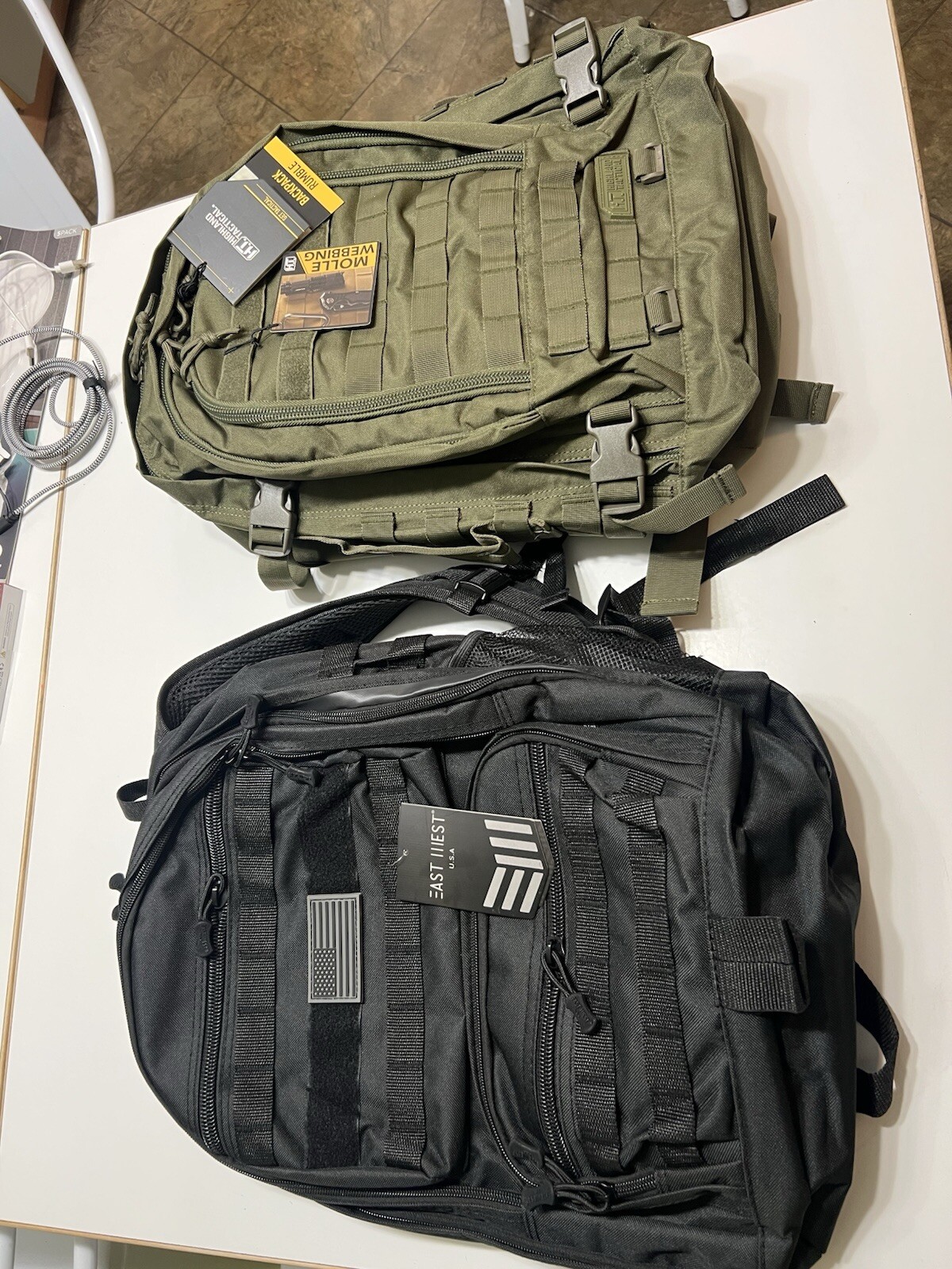 Backpack, recon, no, compartments and zippers everywhere, heavy duty straps, $49