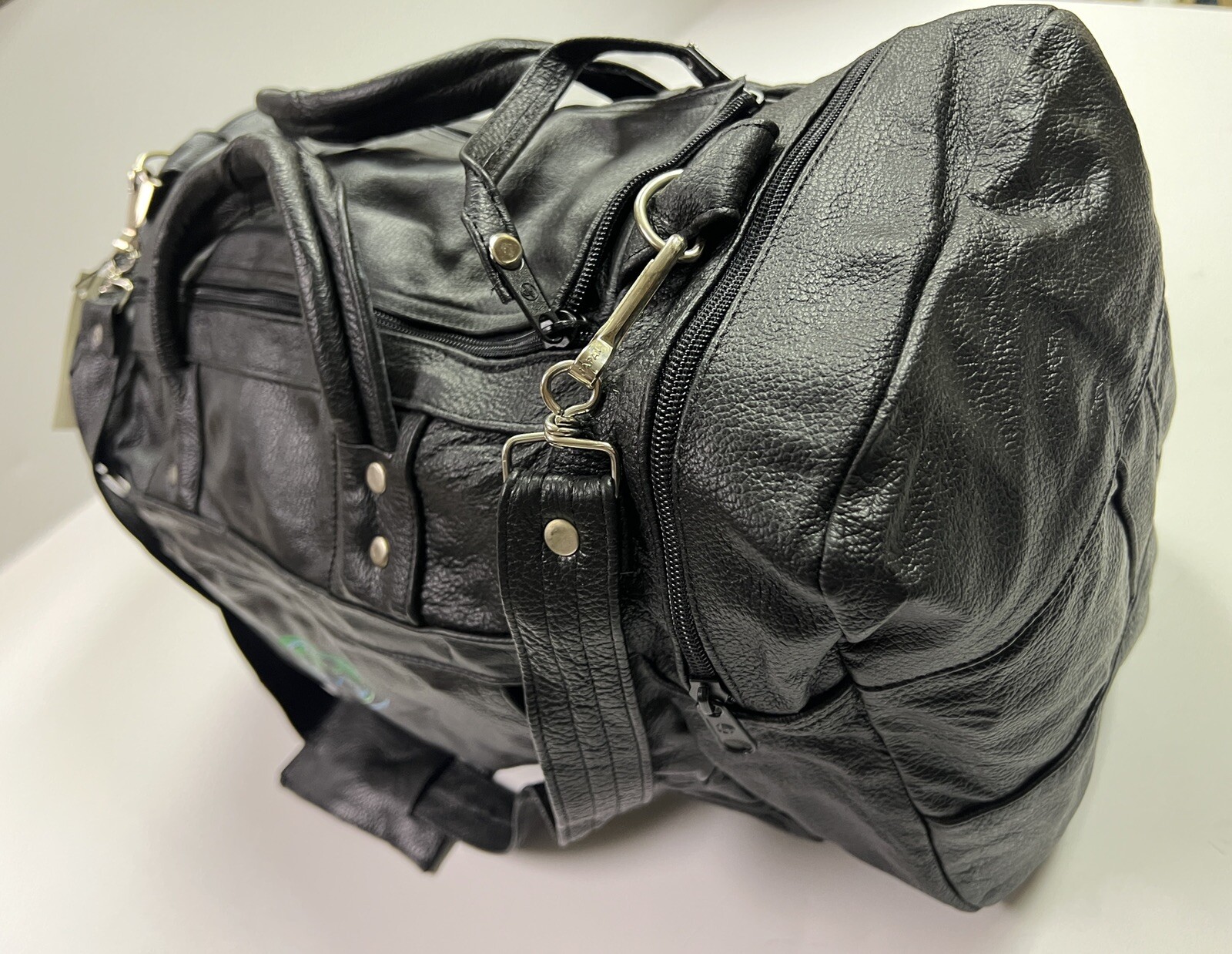 NEW Quality Handcrafted Leather Men’s Duffel Travel Bag Gym Sport, Black, SALE
