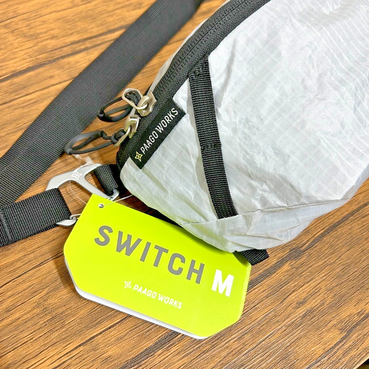 PAAGO WORKS Switch M Bag Recycled Polyester L-Gray made in Japan Free Shipping