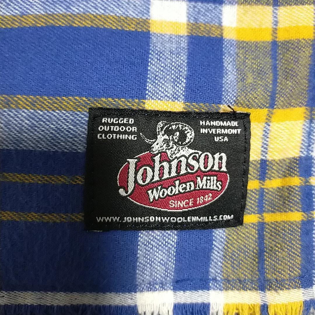 Rare Johnson Woolen Mills Blue Check Scarf – Flannel Fabric