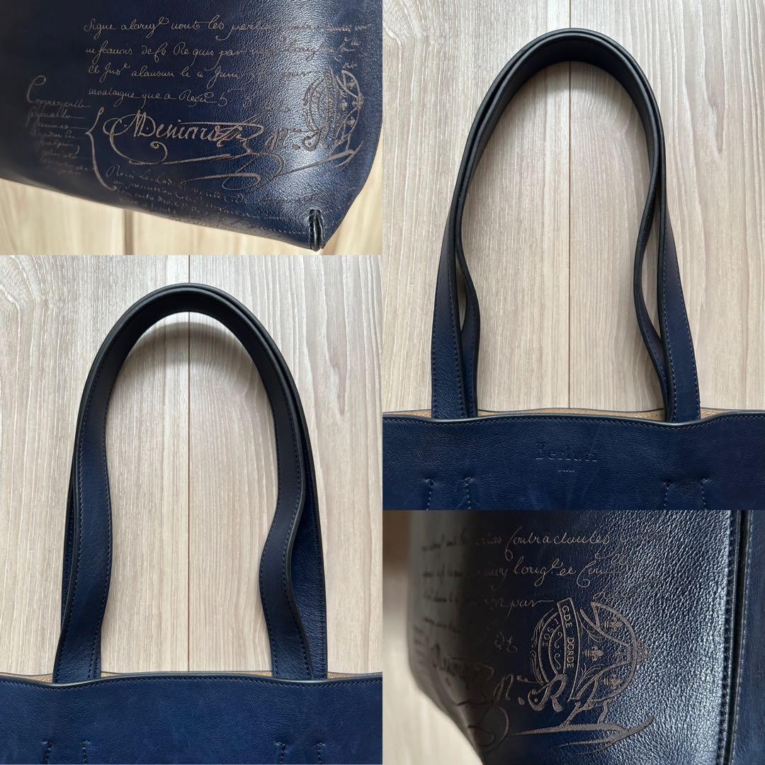 Custom 1 Million Berluti Vitello Fiore Leather Tote Bag Limited Edition Blue