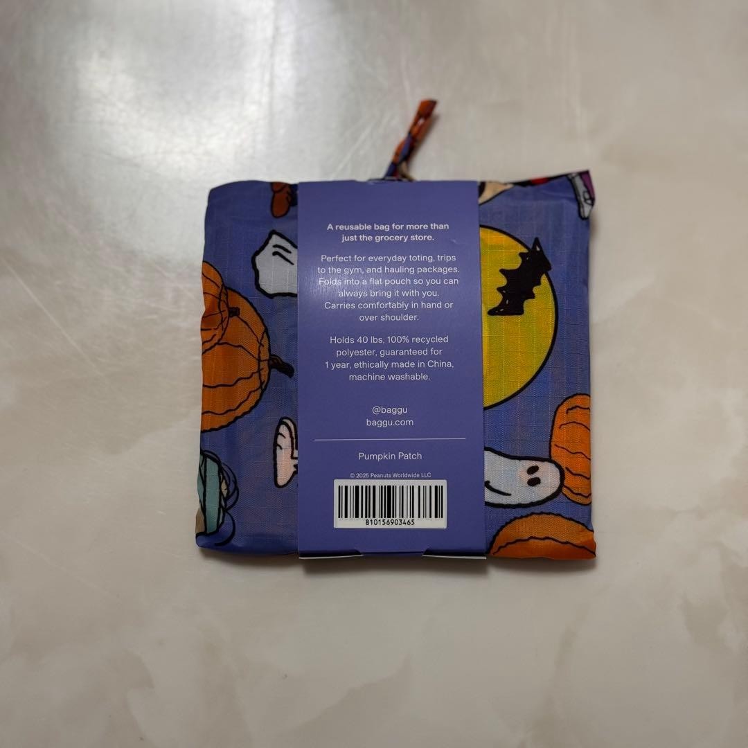 BAGGU PEANUTS Snoopy Halloween Pumpkin Eco Bag Recycled Polyester Unused