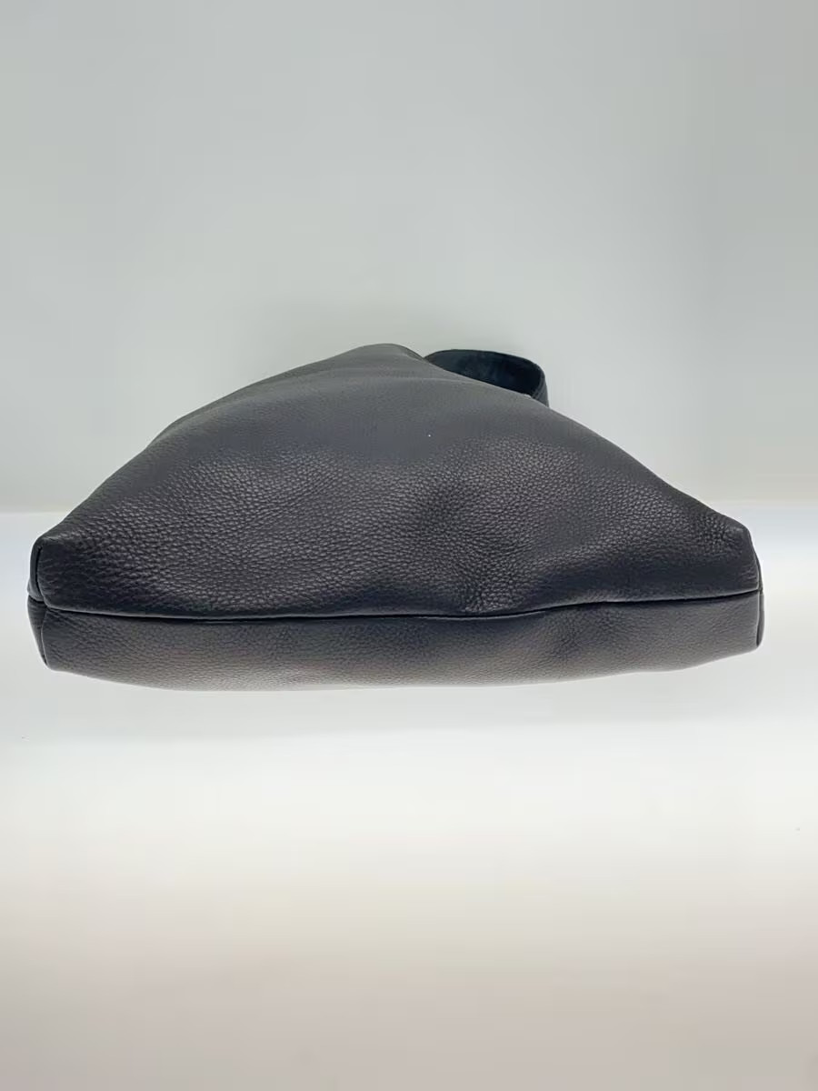 MR.OLIVE Tote Bag Leather Black Plain