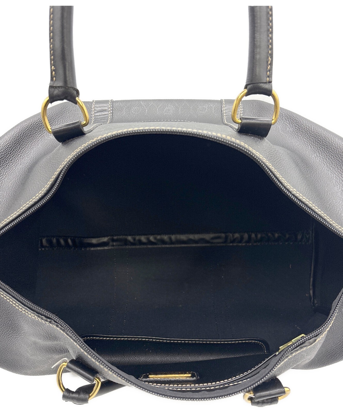 Christian Dior Boston bag Black Leather Men Duffle bag Large capacity