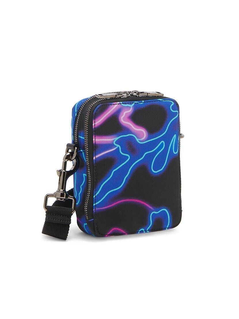 (NO CUSTOMS TAX) VALENTINO Garavani VLTN black neon camouflage small canvas bag