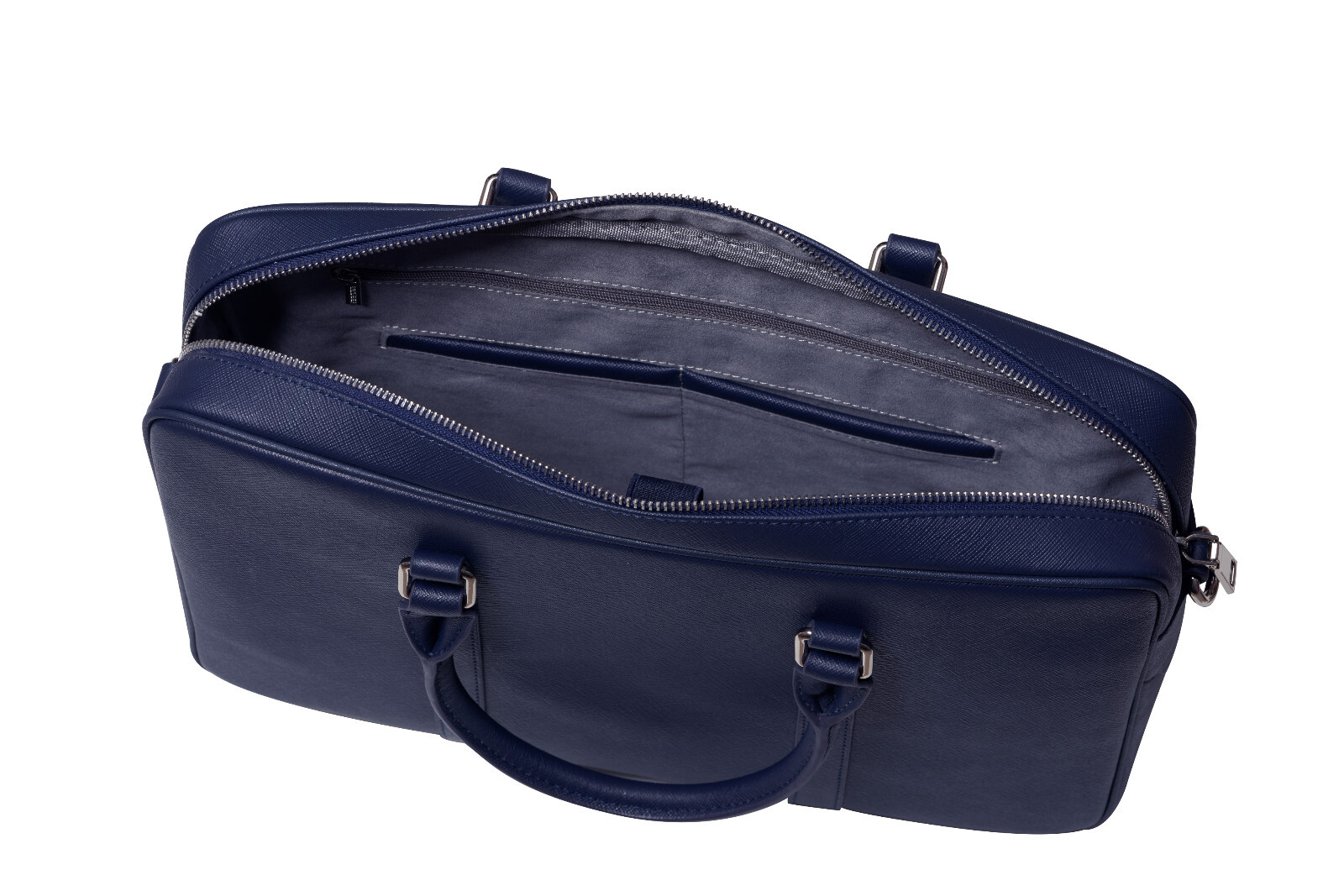 leather briefcase mens – navy blue