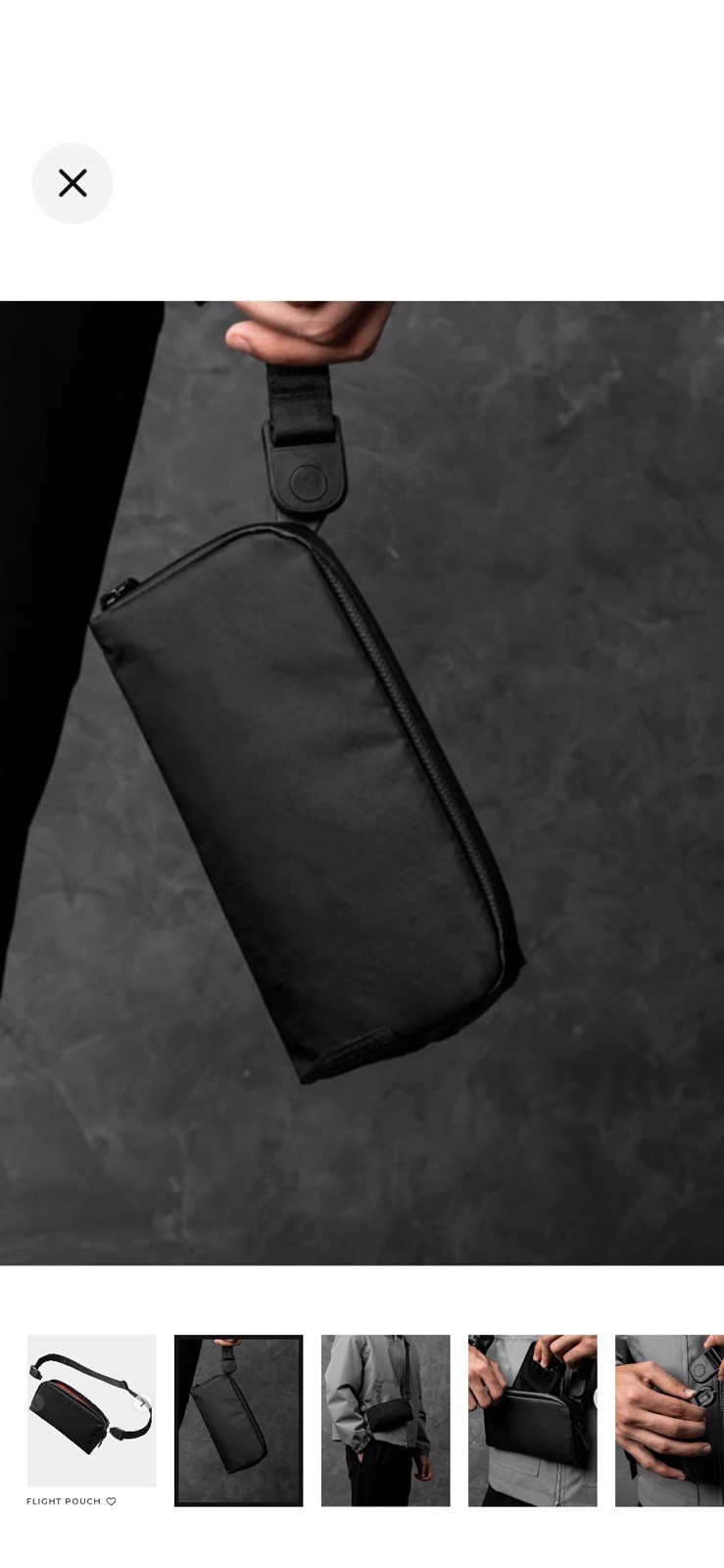 NWT Flight Pouch Black Knight Travel Bag – A4