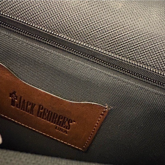 Jack George’s || Pebbled Briefcase Laptop Bag Leather Brown Tan