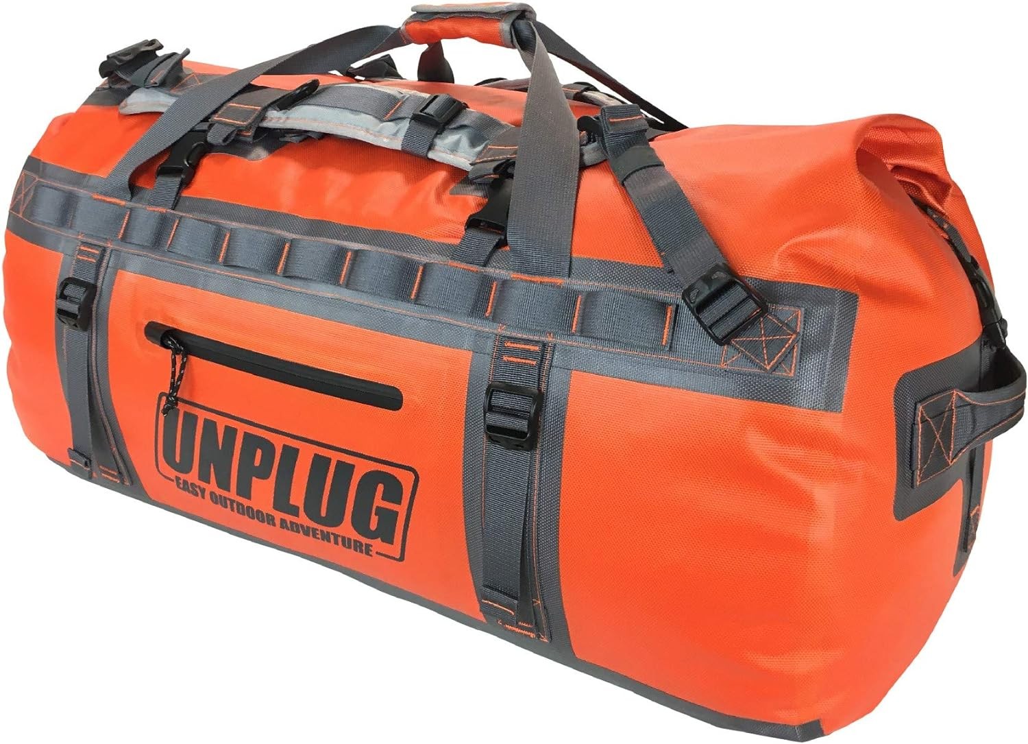 UNPLUG 1680D Waterproof 110L Adventure Bag Heavy Duty Orange
