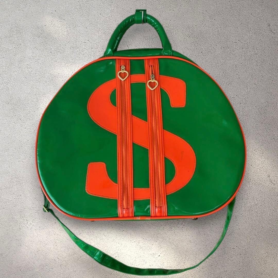 Moschino Y2K Vintage Big Boston Bag, Dollar Mark, Retro Pop