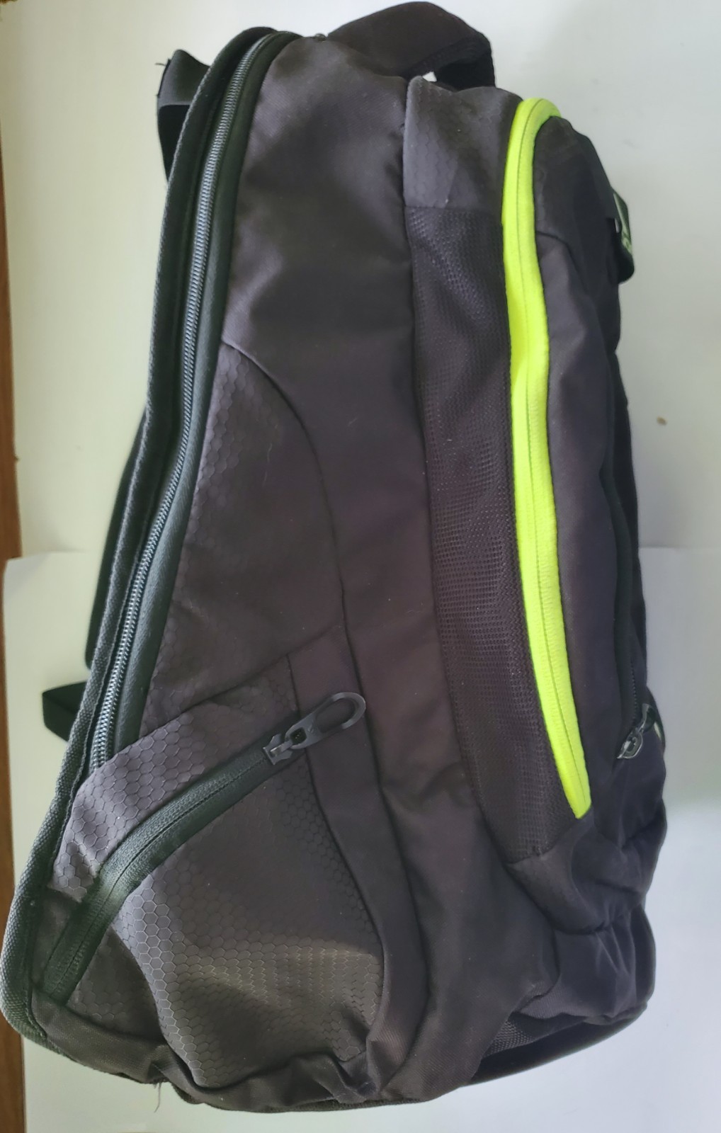 Adidas Backpack Green accents Black Multi Pockets School Sport Load Spring