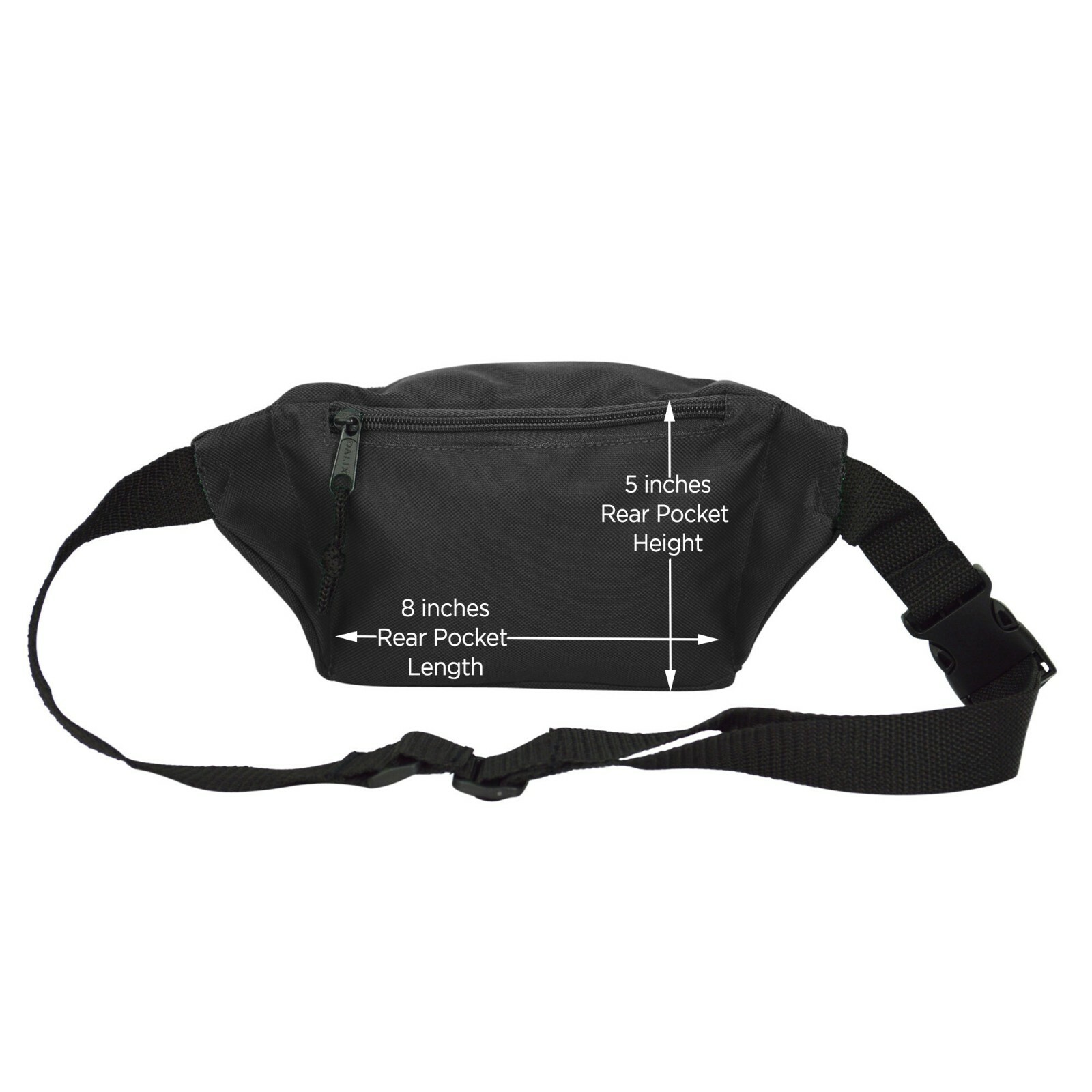 DALIX Fanny Pack with 3 Pockets Blue Black Maroon Travel Waist Pouch Adjustable