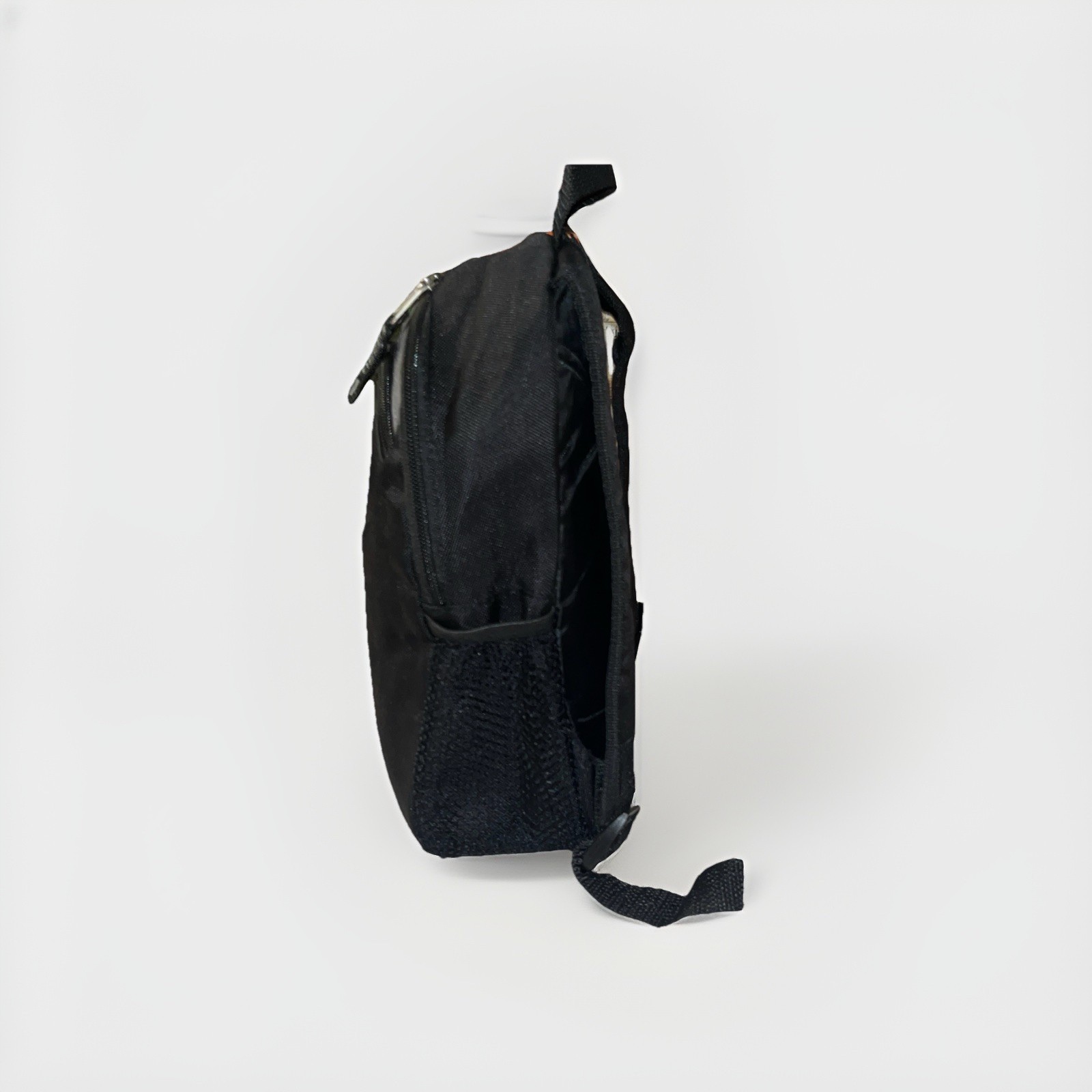 JEEP Mini Backpack Bag Travel Black Logo Zippered 10.5″ x 8″ Black/Gray *GC*