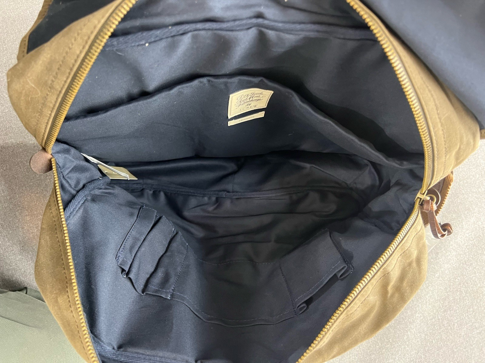 J CREW Abingdon Waxed Canvas Briefcase –