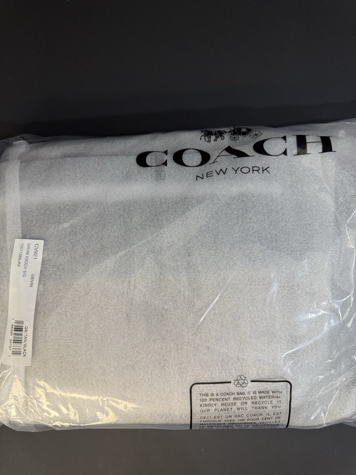 Coach Graham Crossbody Bag in Signature Canvas Gunmetal/Charcoal/Black (CV921)