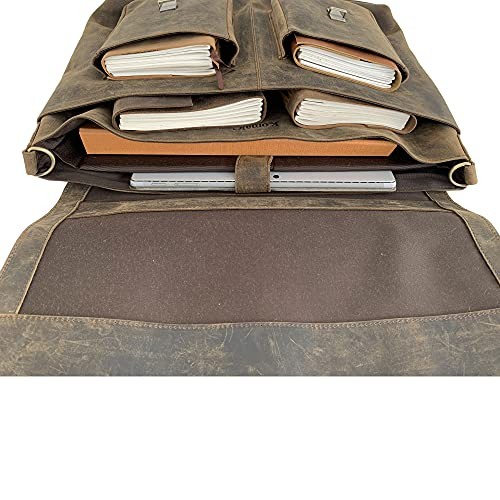 18 Inch Leather briefcase Laptops for Men and Women Best Office Messenger Bag