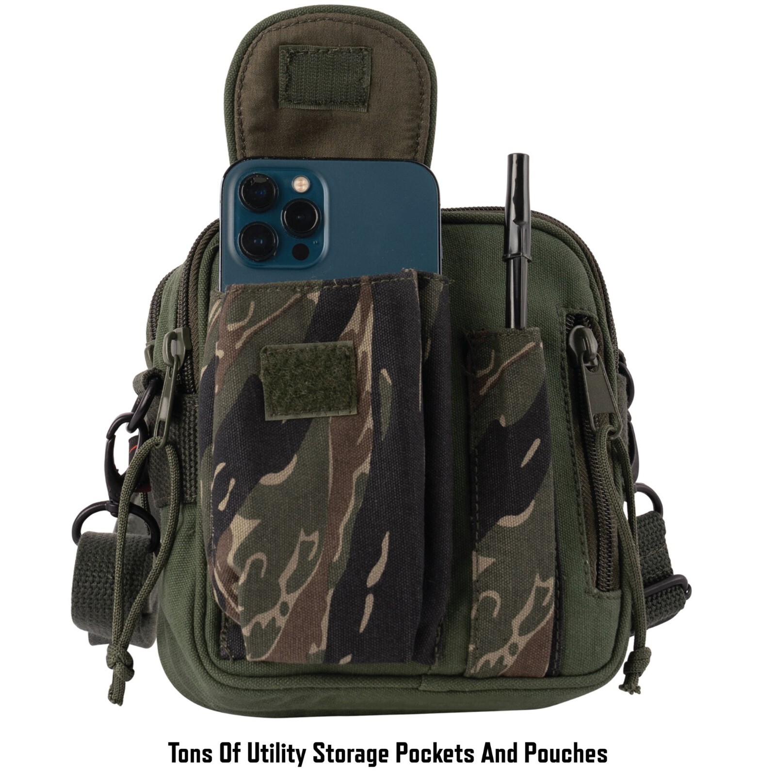 Rothco Tactical Organizer Shoulder Pouch Camo Field Bag Purse Travel Camping