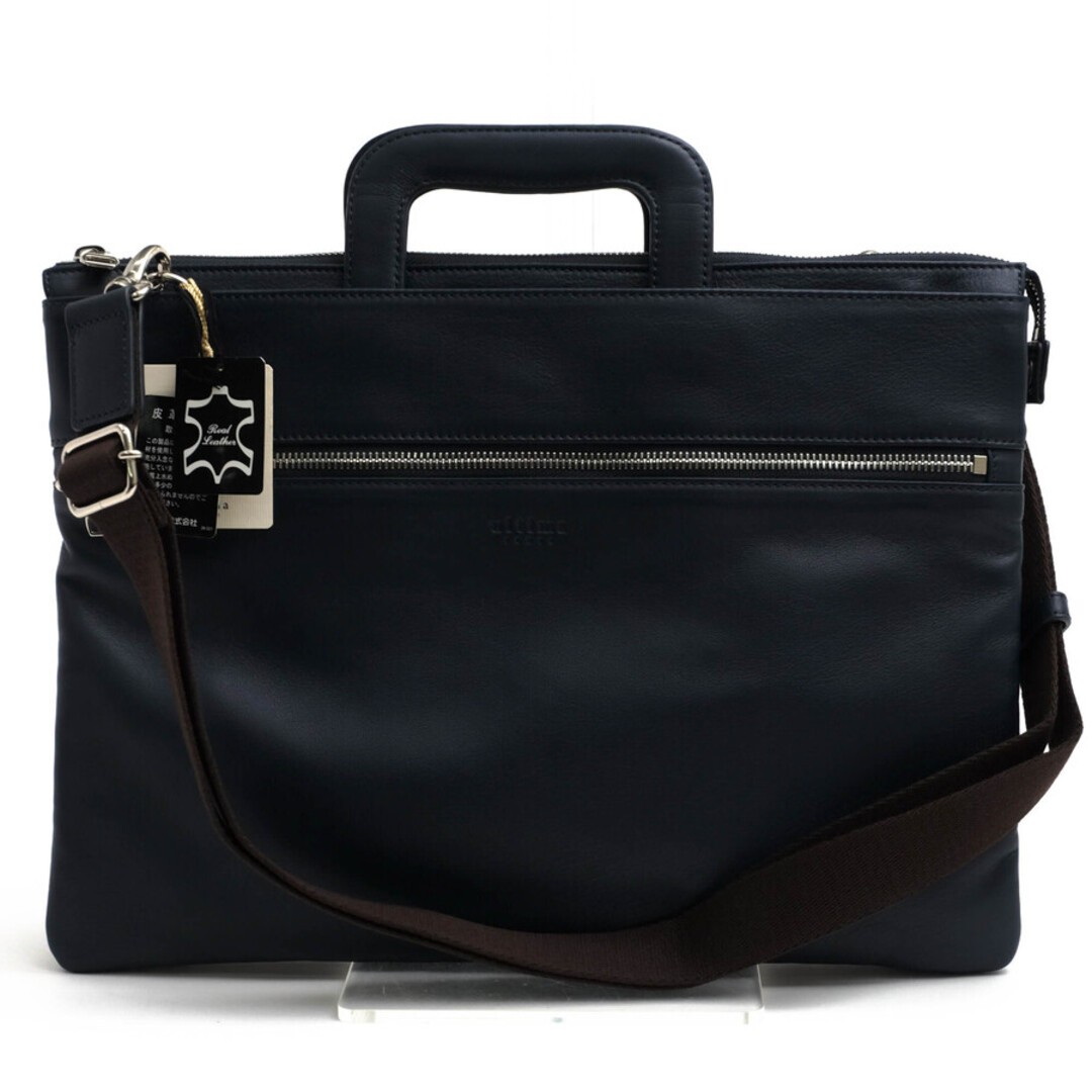 Ultima Tokyo Bag Briefcase Business Men’S Leather Genuine Navy Blue