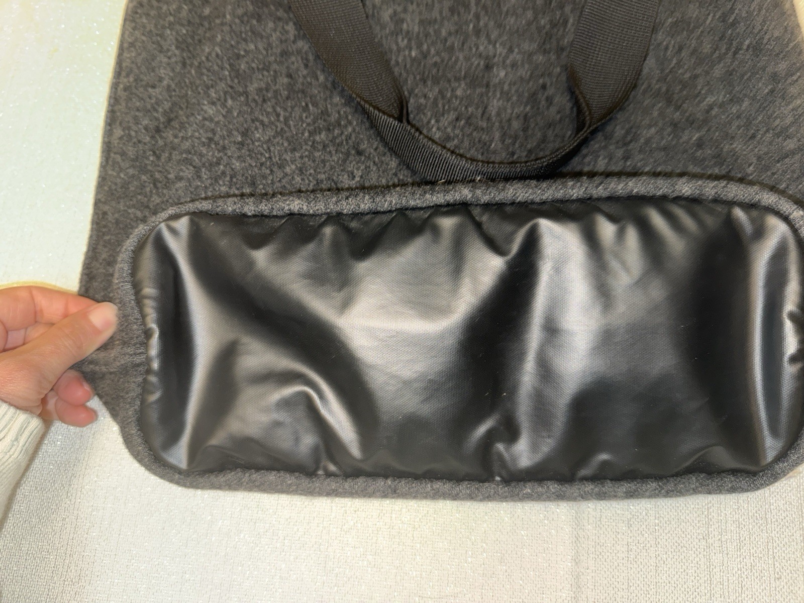 Vintage 1990s Polo Sport Ralph Charcoal Gray Lauren Wool Flannel Tote