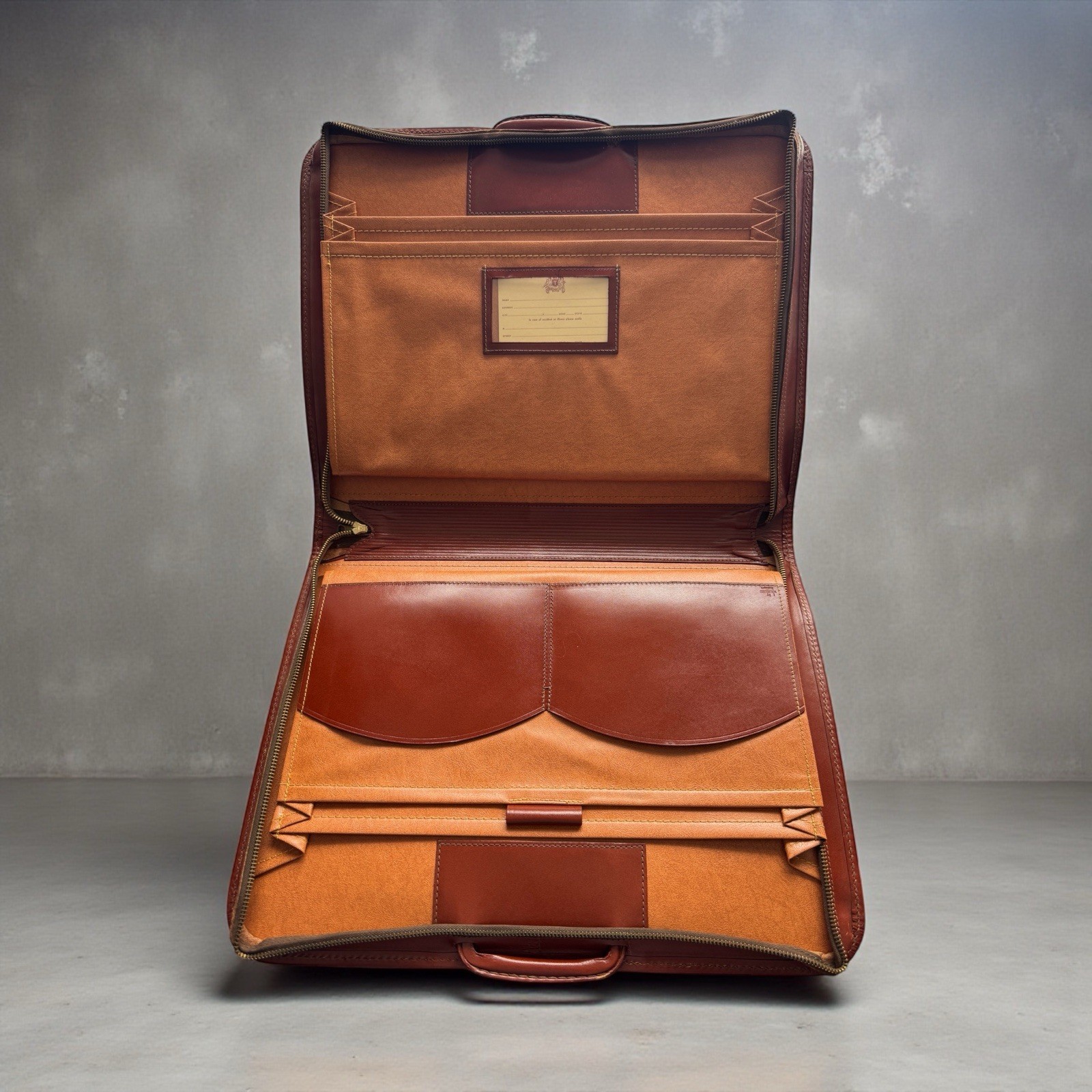 Vintage Leather SCHLESINGER Doctor Attorney Briefcase Attache Bags Mens Tuerkes