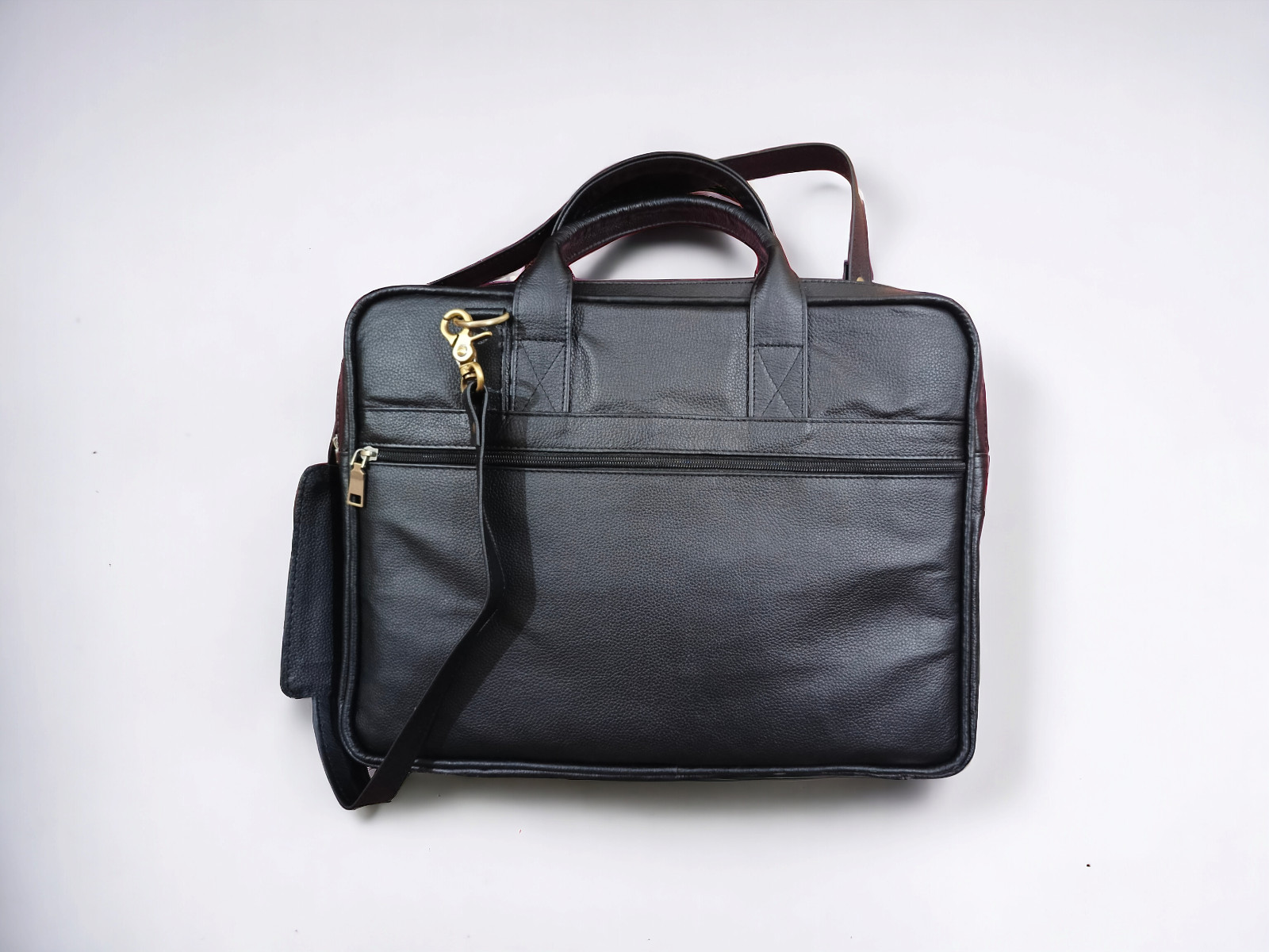 Real Leather Laptop Bag Shoulder Strap Top Handle Briefcase Messenger Office Bag
