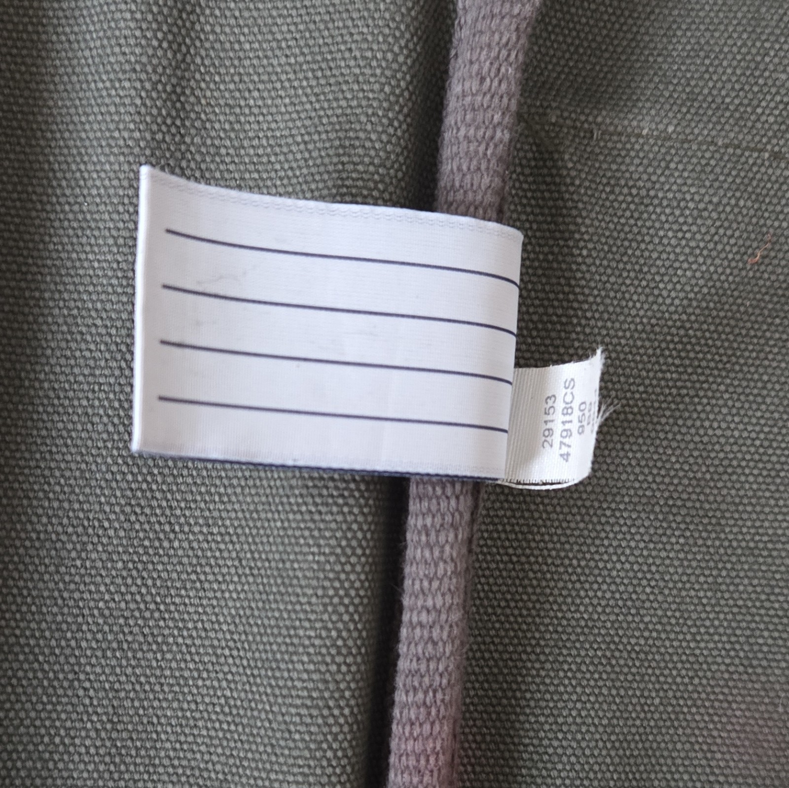 Lands’ End Vintage Green Solid Zip Briefcase Canvas Bag Handles Pockets USA