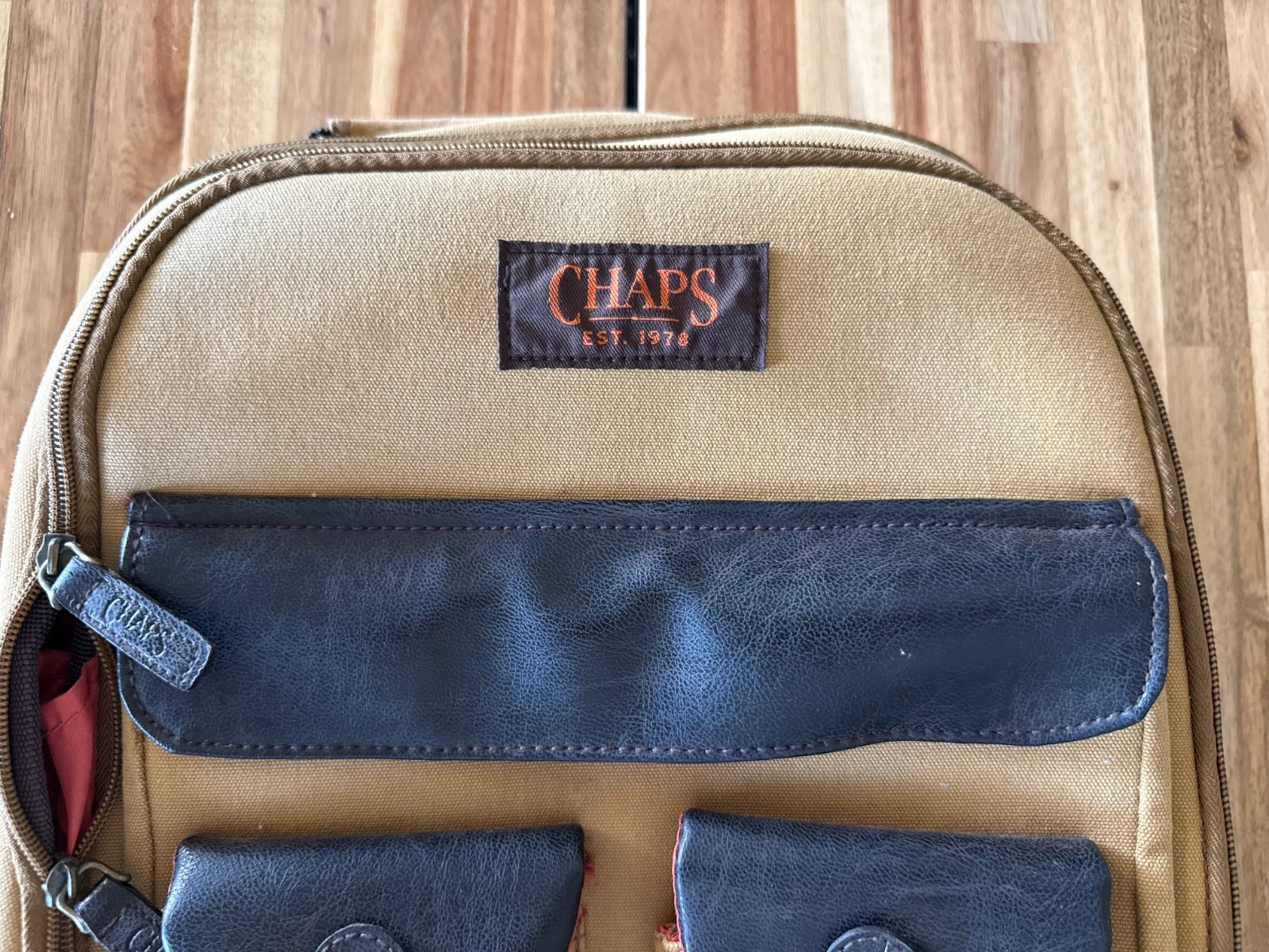 Chaps Backpack Heavyweight Canvas Pockets, Travel