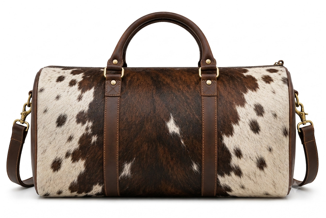 Genuine Cowhide leather Duffle Bag Travel Weekender overnight gym bag ” Coach”