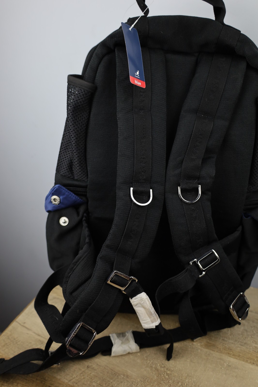 Y2K Kangol Tropic Black Back Pack Buckle Large Capacity NWT