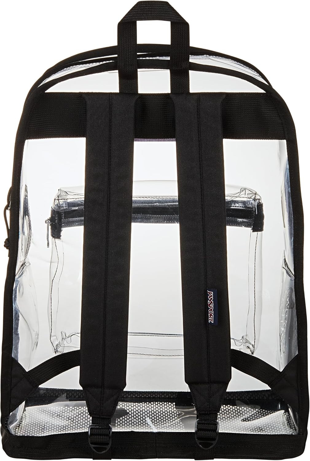 Clear Pack – 25.5L Transparent Backpack, Large Main Compartment, Side Water Bott